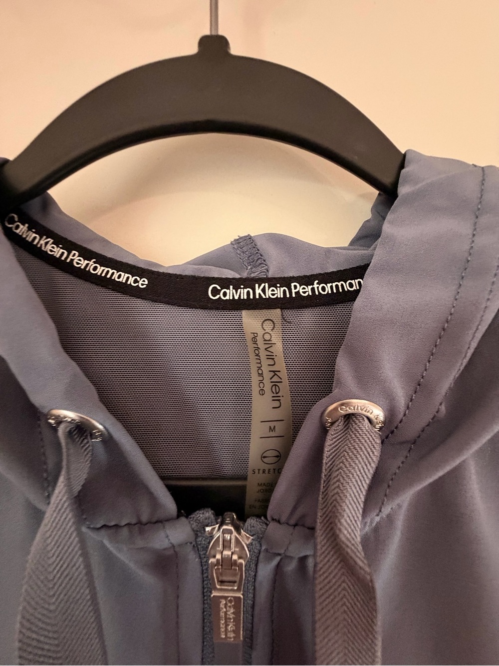 Calvin Klein Performance Hooded Zip Swim Coverup in Lavender - Picture 4 of 4